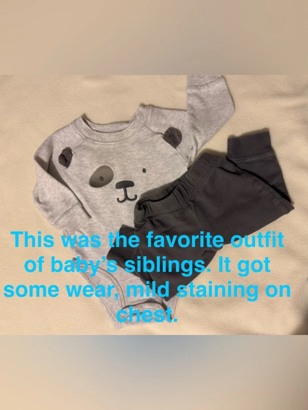 16 pcs Baby Boy Clothes Fox Raccoon Puppy Stripes Plaid 6m Grey White Blue Red